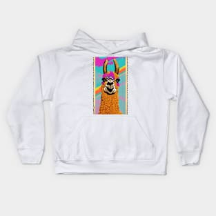 No Drama For This Llama Retro Kids Hoodie